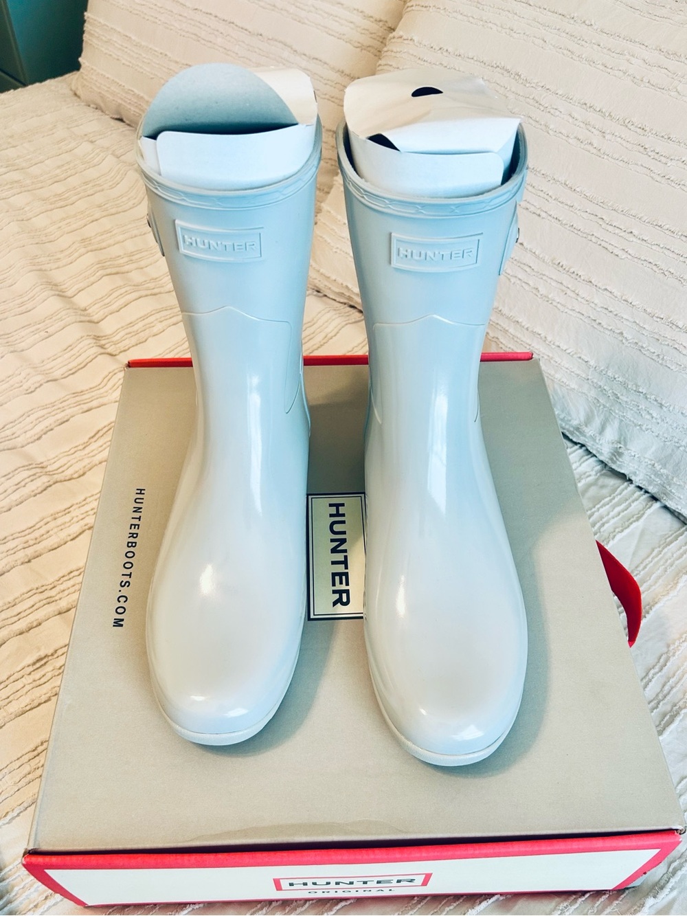 Hunter Light Gray Rain Boot